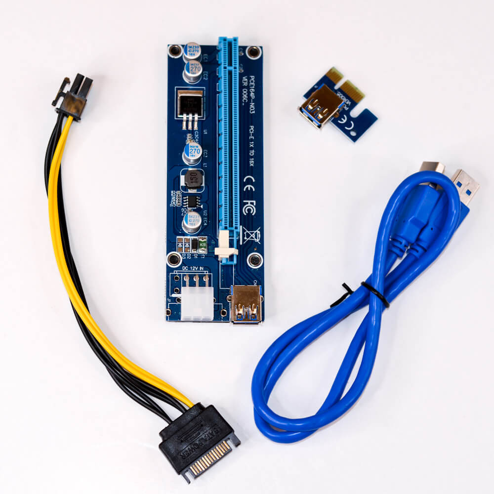 Mining Riser/Extender ESTILLO PCI-Е 1x to 16x USB 3.0 • BitcoinBG.eu ...