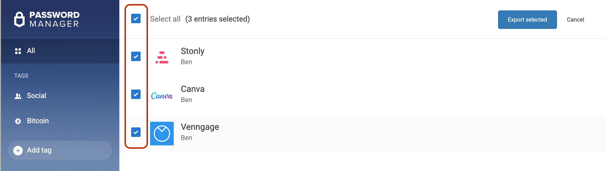 Trezor Password Manager пароли списък