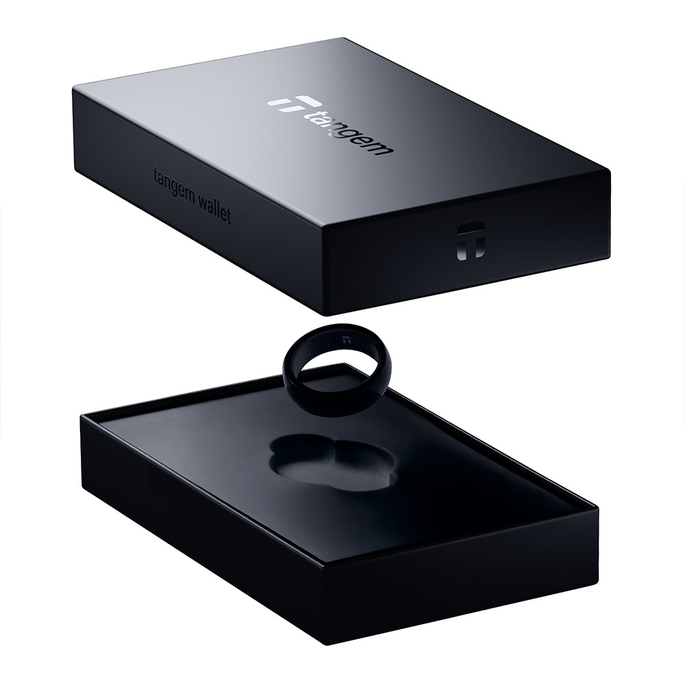 Tangem Ring крипто портфейл пръстен кутия
